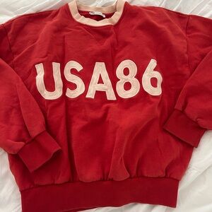 Zara Red Sweatshirt